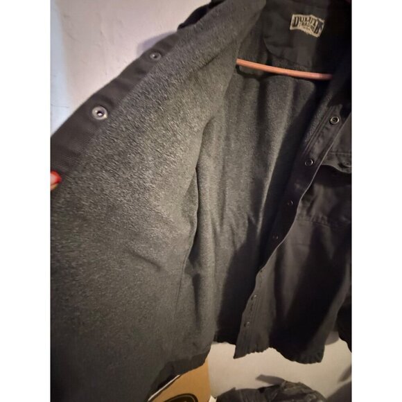 Duluth Trading Co. Jacket Gray Snap Button Fleece Lined Barn Coat Mens S/M - Picture 11 of 16